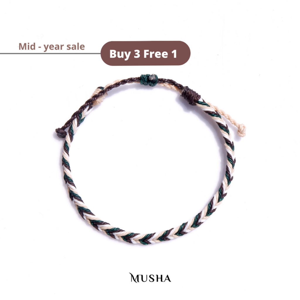 Musha Water-Repellent Bracelet - Tropical Forest | Gelang Tali Gelang Pria Gelang Wanita