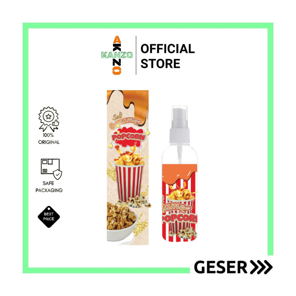 Kanzo - [BPOM] Parfum Body Mist Popcorn 100ml Premium / Body Mist Popcorn Caramel 100ml / Body Mist Popcorn 100ml