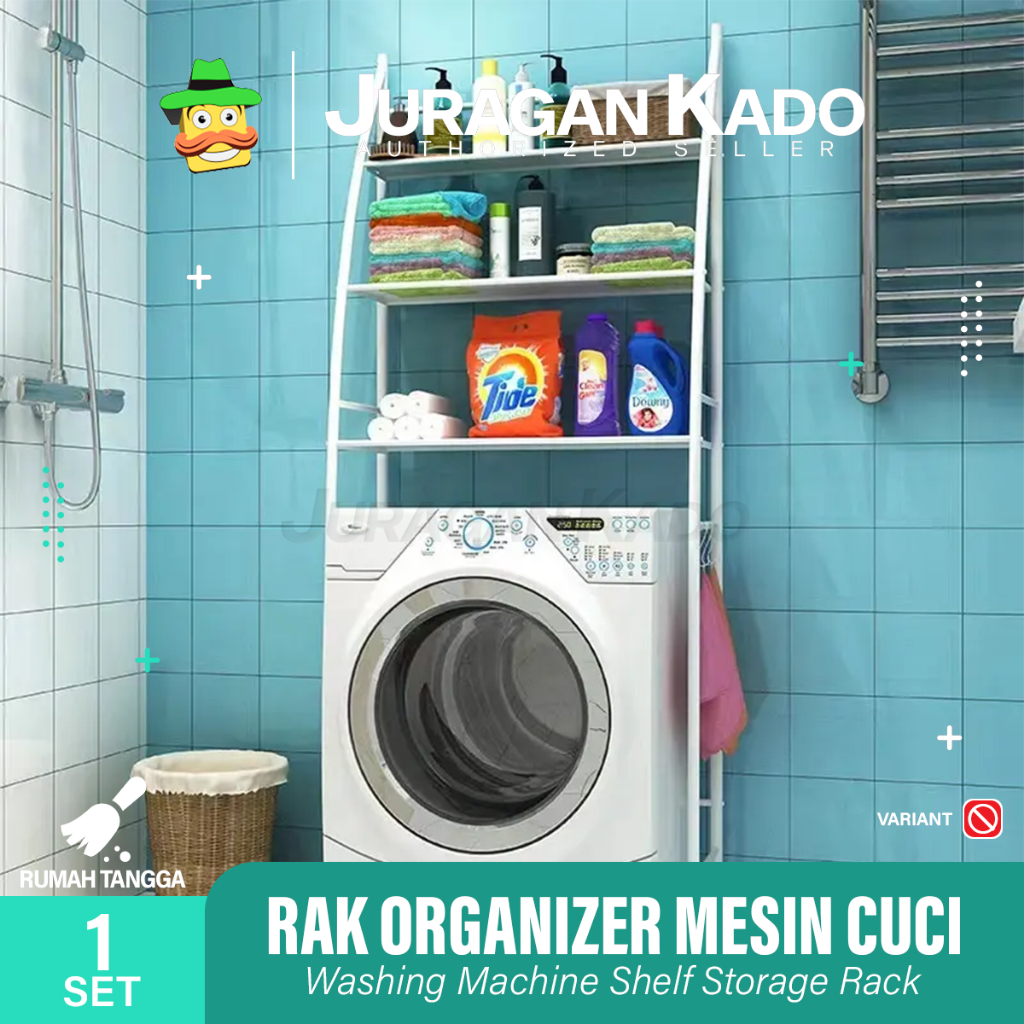 Rak Mesin Cuci Organizer Rak Kamar Mandi Rak Laundy Susun Serbaguna Portable Organizer Rak Tempat Sabun