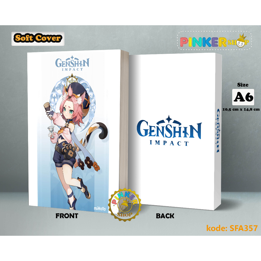 

(SFA357) Pocket Note Game Genshin Impact DIONA Softcover A6/A5 Buku Tulis catatan Notes Agenda Planner Jurnal