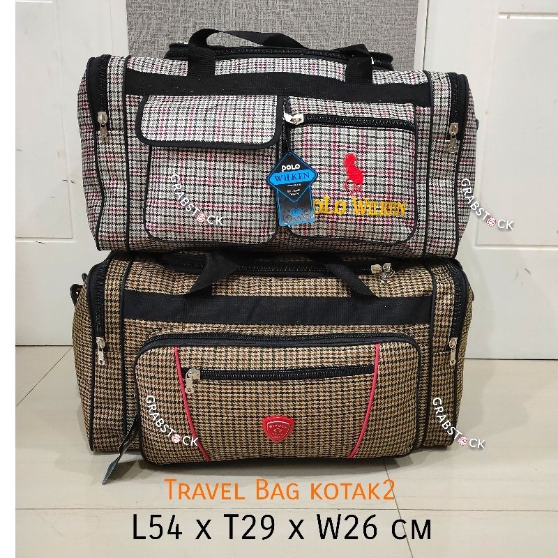 Tas Pakaian Kotak-kotak Travel Bag