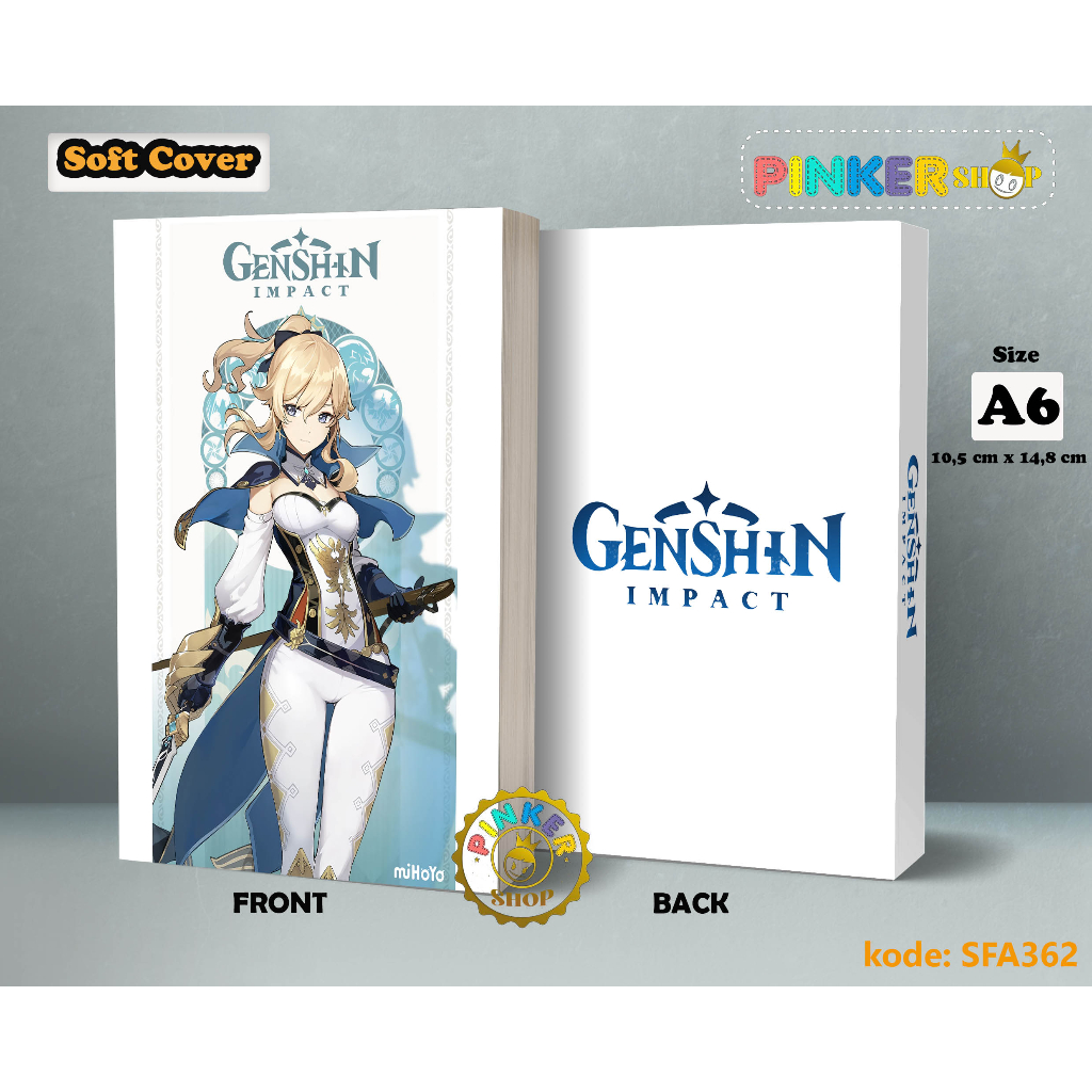 

(SFA362) Pocket Note Game Genshin Impact JEAN Softcover A6/A5 Buku Tulis catatan Notes Agenda Planner Jurnal
