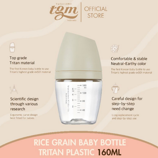 TGM Rice Grain Baby Bottle Tritan - Botol Susu Newborn Bottle Baby Botol Susu Anak Bayi Dot