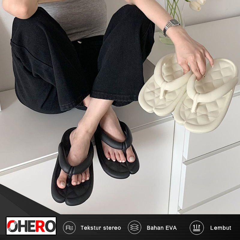 Sendal Wanita Kekinian Karet Terbaru Sandal Jepit Jelly Sepatu Sendal Slop Korea Rumah Anti Slip Eva Murah Elastic Empuk