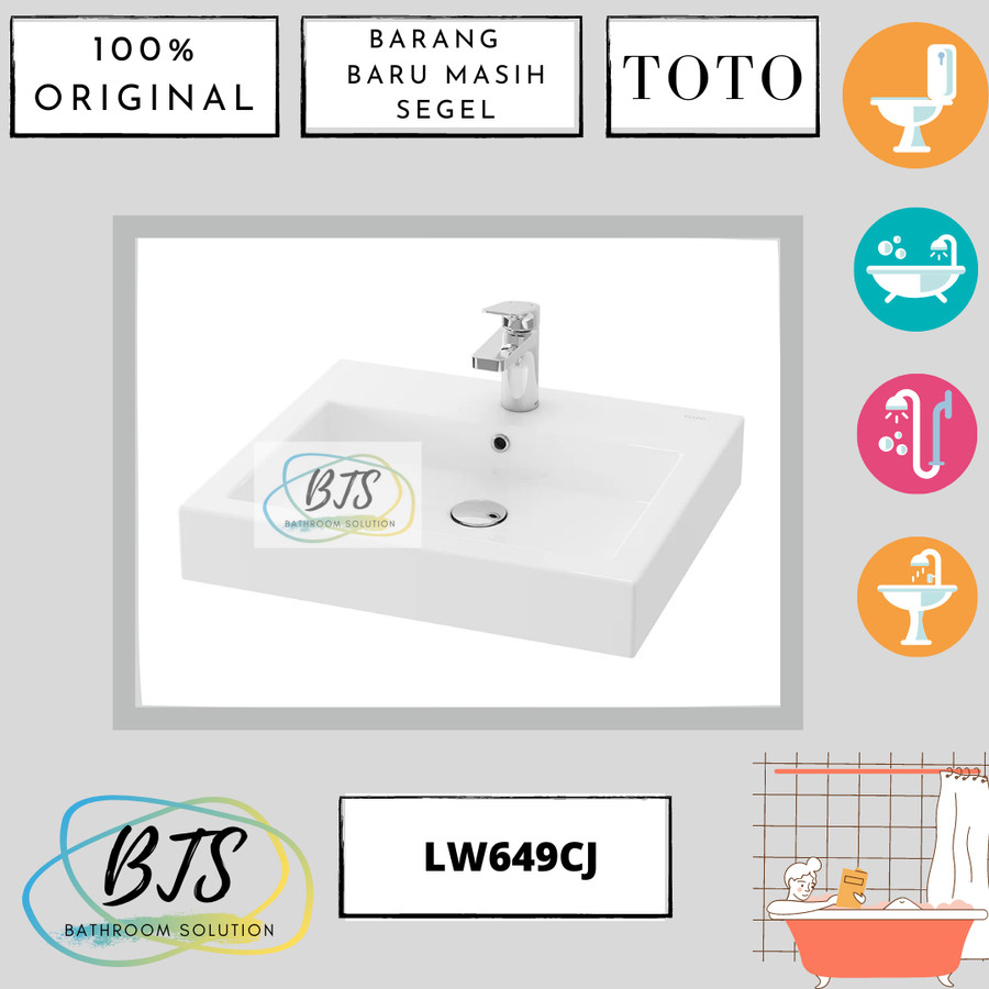Wastafel meja TOTO LW649CJ / LW649 / LW 649 CJW/F