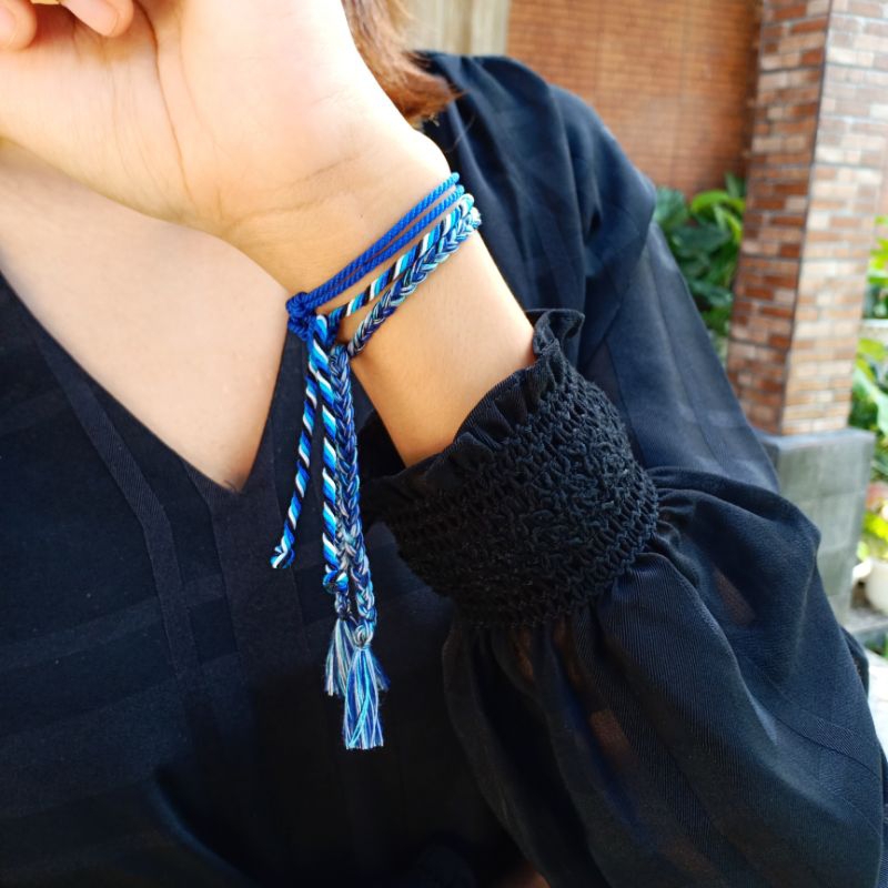 Blue Bracelet / Gelang Tali Biru / Set Gelang Murah / Gelang Khas Bali