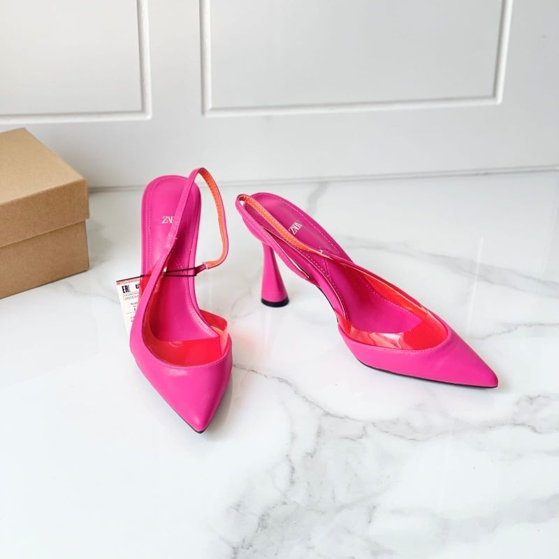 PROMO SALE  Zara Shoes Heels 9 cm Sepatu Sandal Pink