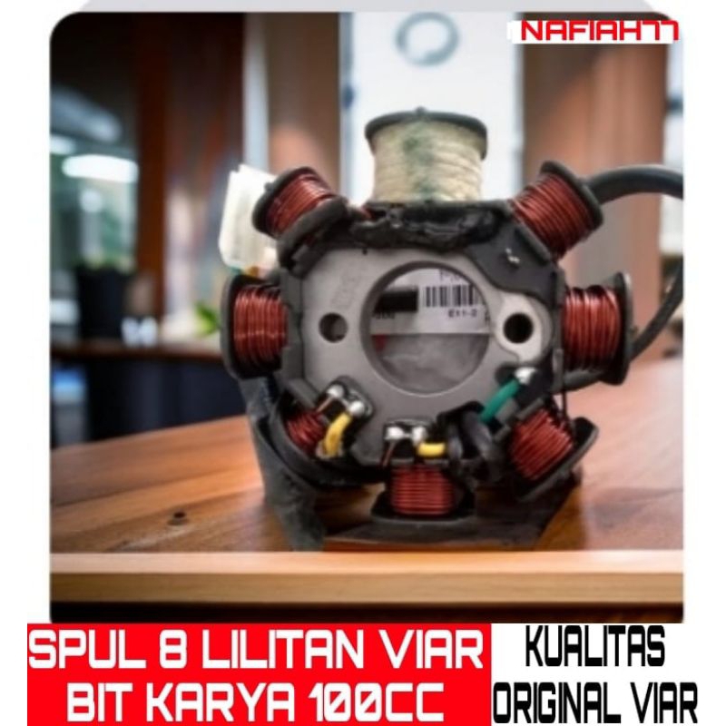 ( ORIGINAL VIAR)SPUL VIAR BIT 8 LILITAN VIAR KARYA BIT  SPUL VIAR BIT KARYA SPARE PARTS MOTOR RODA TIGA