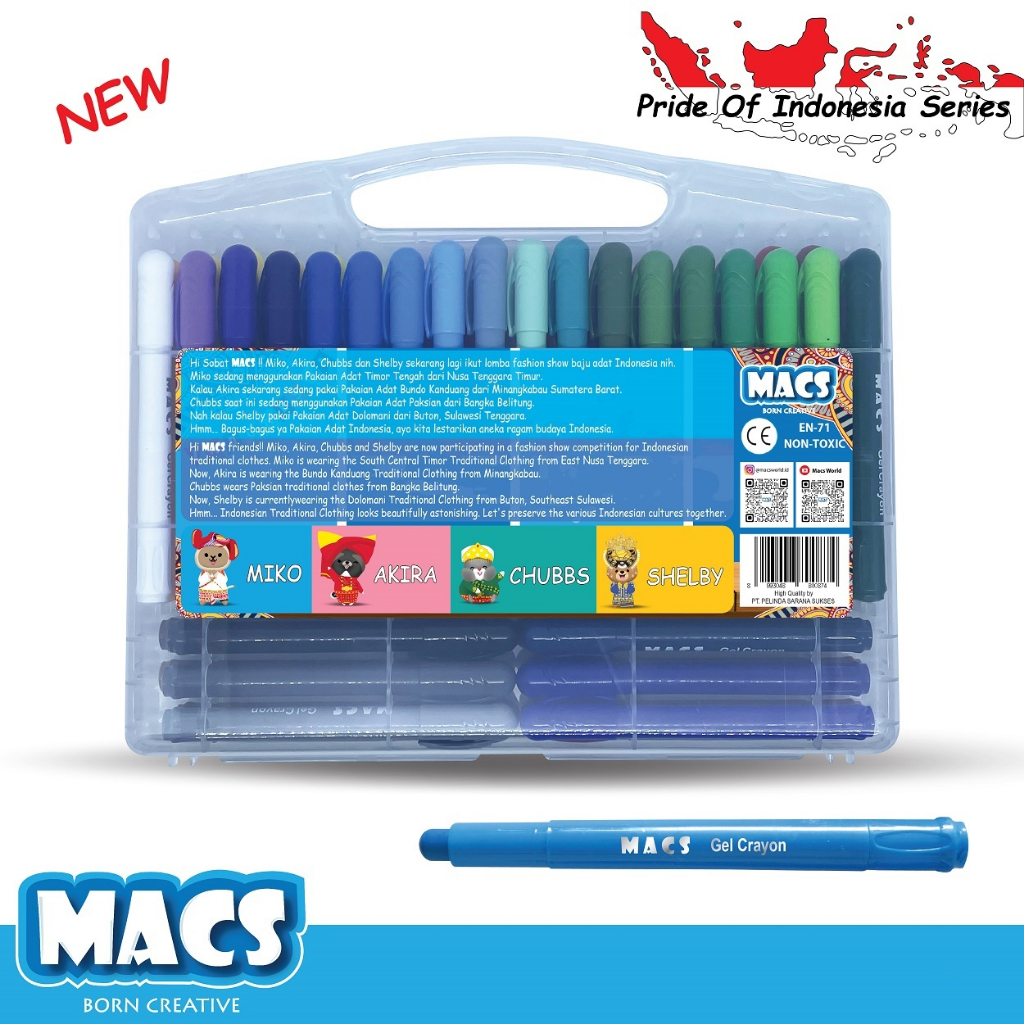 Krayon MACS Silky Gel Crayon 48 Color / Warna