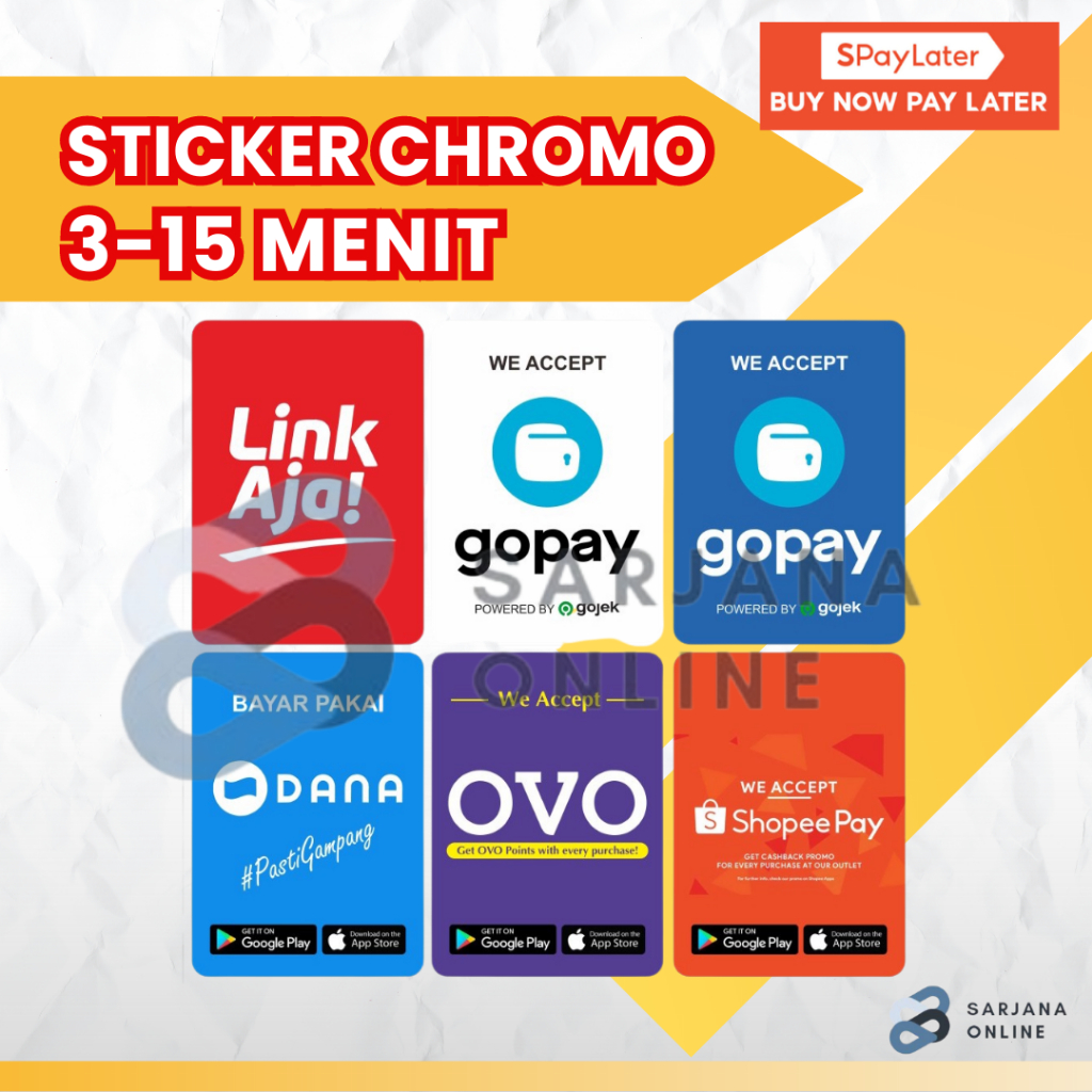 

Sticker chromo Tahan air Cepat