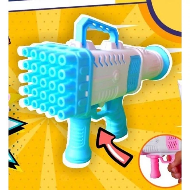 JOFESTORE88 X FerenHongXia MAINAN BUBBLE GUN BASOKA TEMBAKAN BALON GELEMBUNG SABUN 25 MATA / 25 HOLE