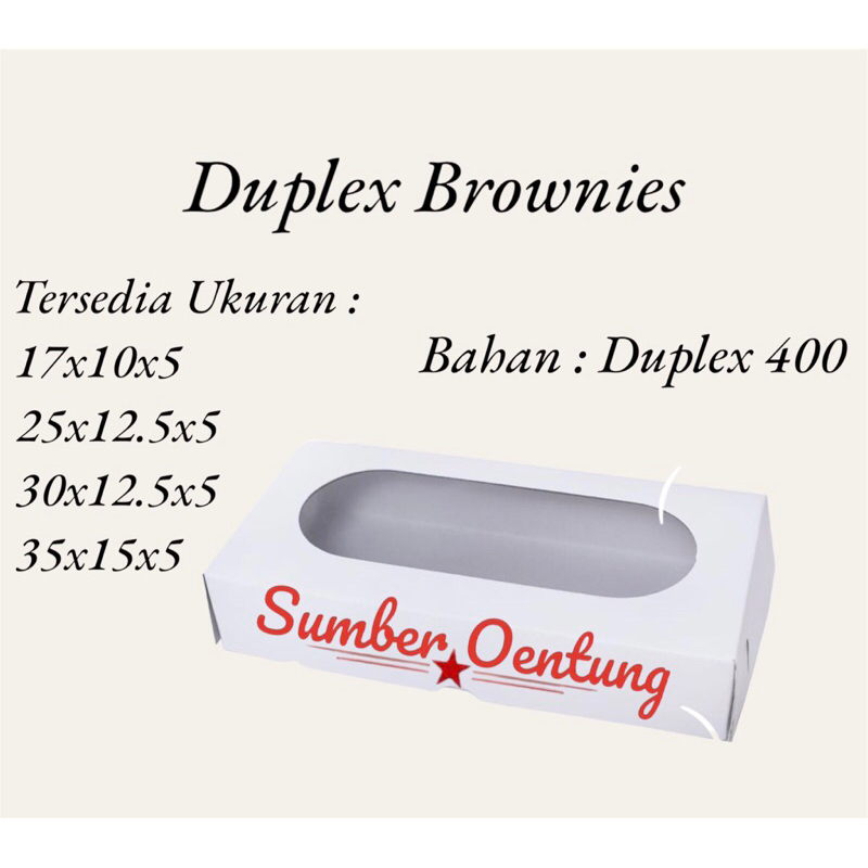 

[10PCS] DUS DUPLEX BROWNIES KARTON BOX KOTAK HAMPERS KUE