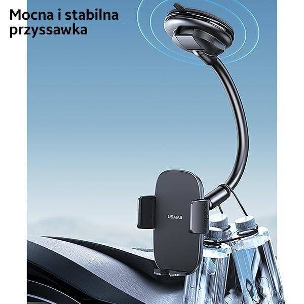 Usams ZJ065 Car Holder Console Retractable Holder Mobil 360 Rotation