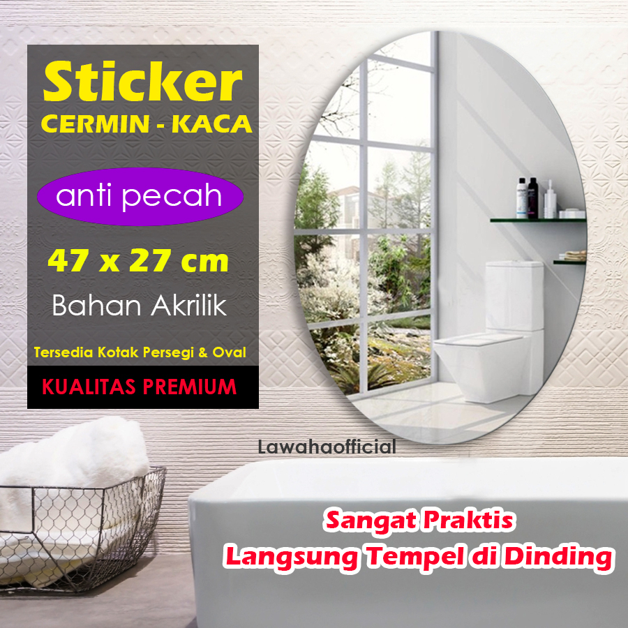 CERMIN AESTHETIC OVAL DAN KOTAK ELASTIS CERMIN DINDING CERMIN LIPAT CERMIN KAMAR MADNI CERMIN TEMPEL CERMIN BULAT KACA TEMPEL