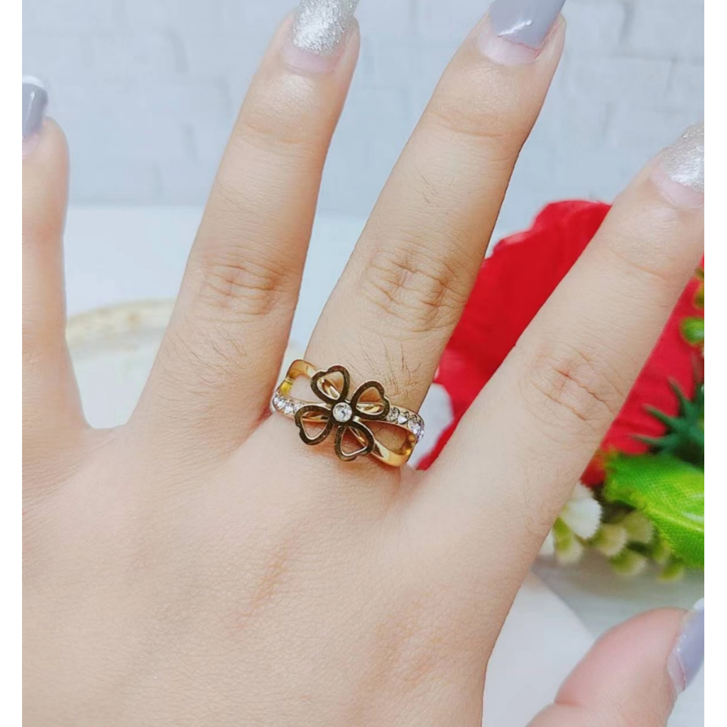 Cincin Titanium Permata Perhiasan Fashion R056/057/058