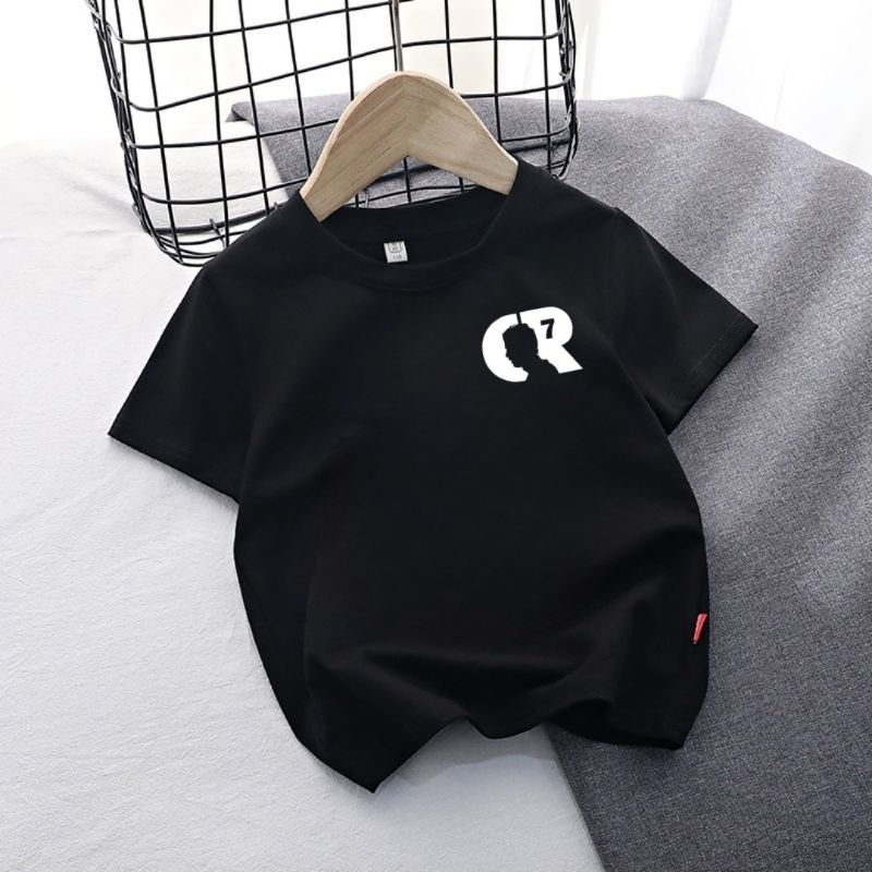 Dunia.Oblong - Kaos Anak Laki Laki Dan Perempuan Cr7 logo Atasan Anak Anak Baju Anak Kaos Distro Anak Laki Laki