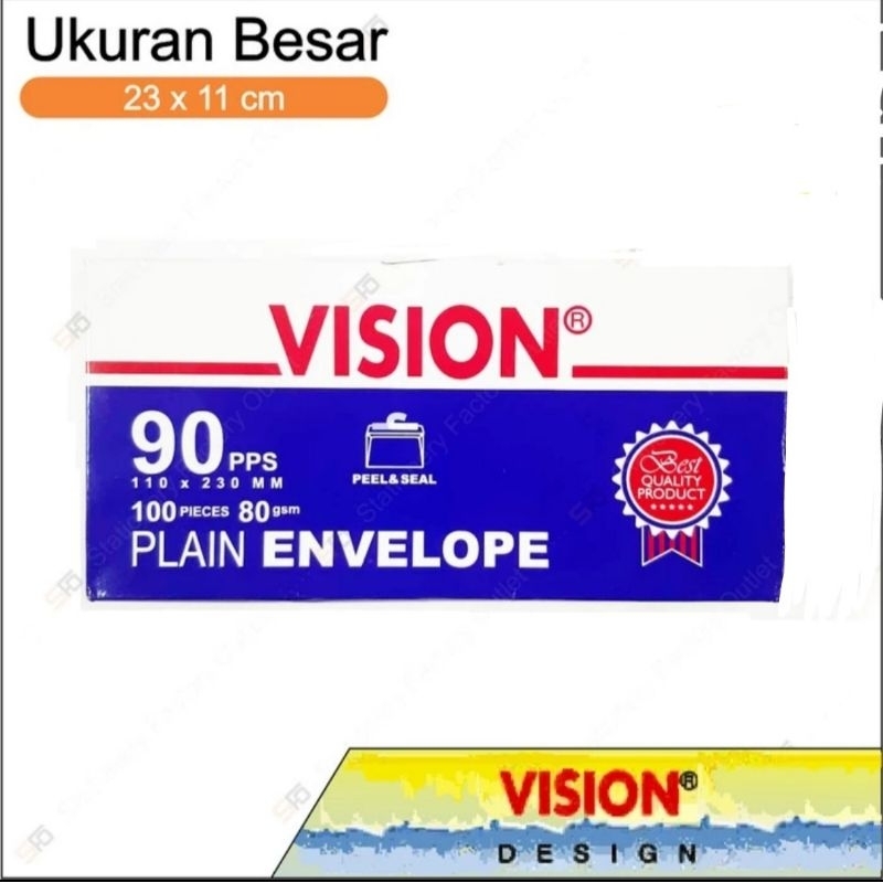 

Amplop Vision Besar 230 x 110 mm 80 gsm