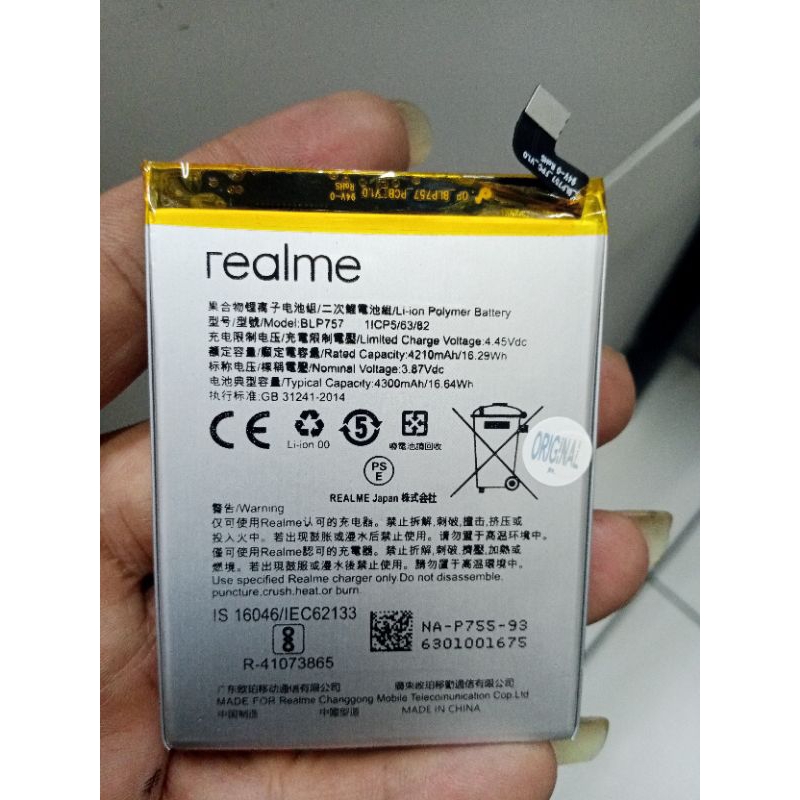 BATERAI REALME 6 REALME 6 PRO REALME 6I BLP 757 ORIGINAL