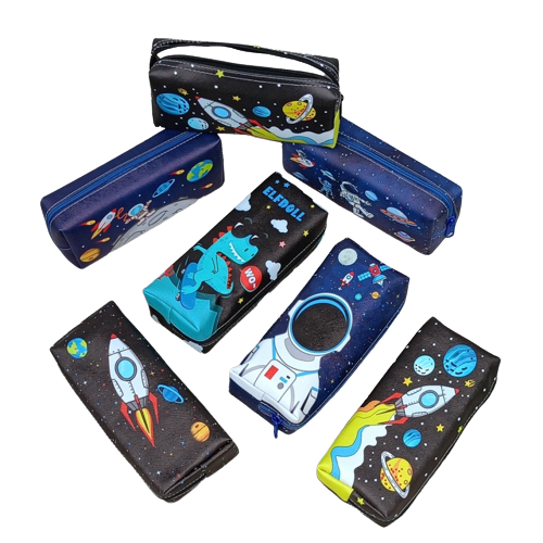 Kotak Tempat Pensil Astronot Galaxi Jumbo Pensil Case Multifungsi Pouch