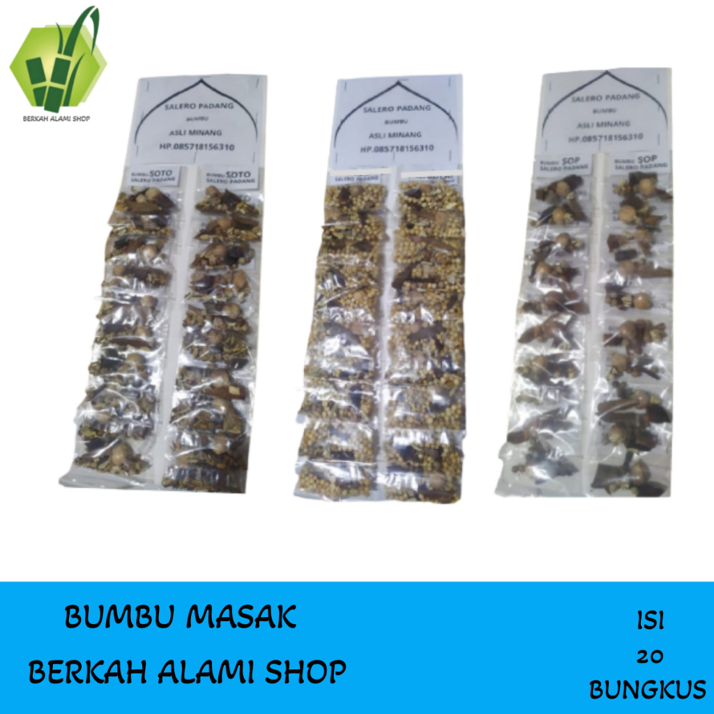 

Bumbu masak SALERO PADANG SOP, OPOR, SEMUR, GULAI, RENDANG DAN SOTO