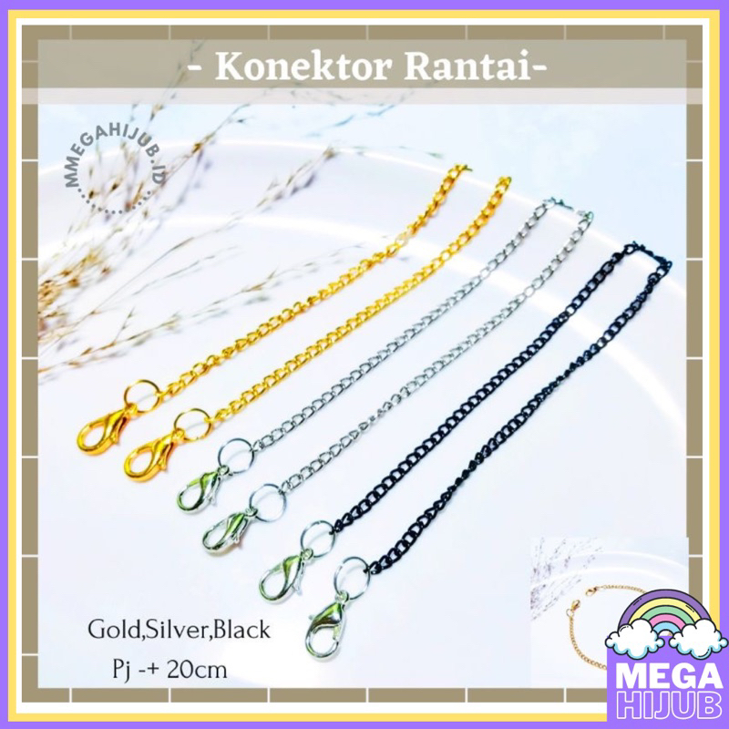 KONEKTOR MASK RANTAI | PENGAIT MASKER HIJAB | KONEKTOR RANTAI | KONEKTOR MURAH | CONNECTOR RANTAI | BASIC CHAIN CONNECTOR