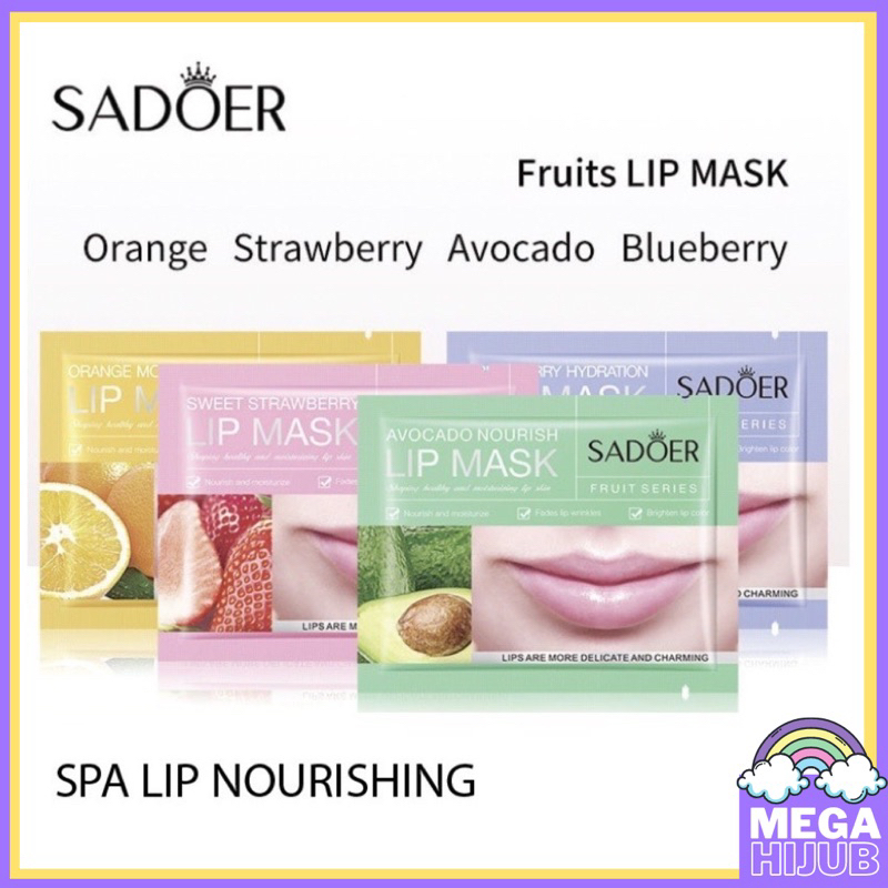 Masker Bibir Collagen / Lip Mask tempel di bibir