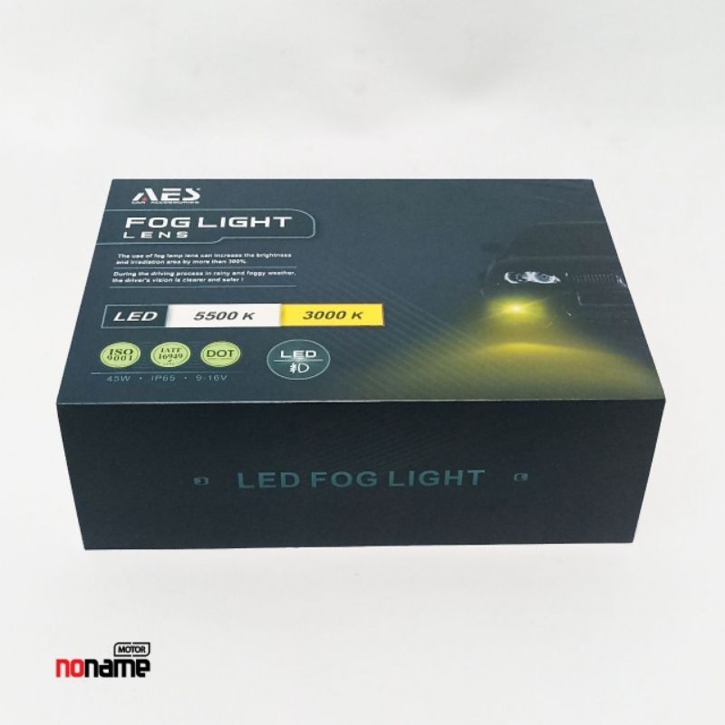 Lampu Biled Foglamp AES Q3 3 Warna Lampu Foglamp Kabut Original Sepasang Foglamp Led Toyota Honda Hi