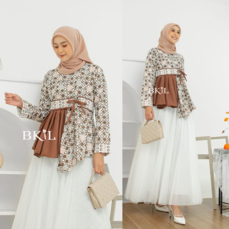 BAJU BATIK WANITA MODERN MONALISA GENES M.L.XL asli PEKALONGAN