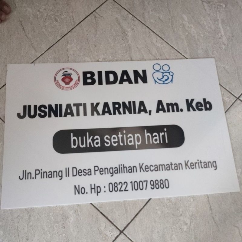 

Papan praktek / usaha untuk pinggir jalan ( 2 sisi )
