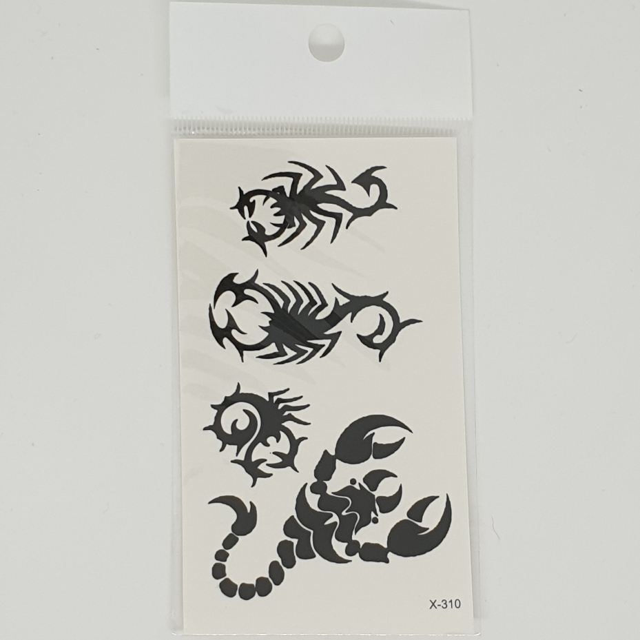 Tato Temporer Kalajengking Scorpion Tato anti air Sticker Air Premium Quality 100% Barang Import