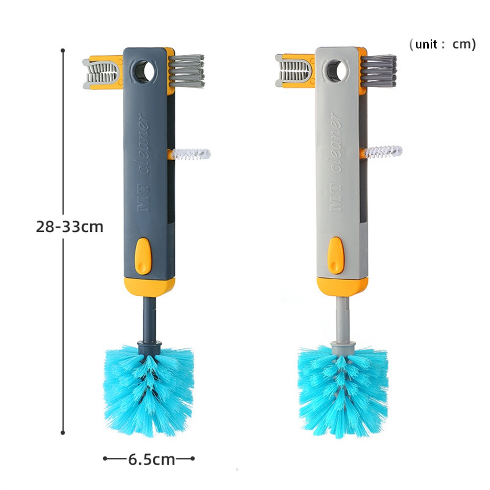 (BOW) Sikat Pembersih Botol 4in1 Multifungsi / Sikat Pembersih Gelas Dengan Desain Kreatif