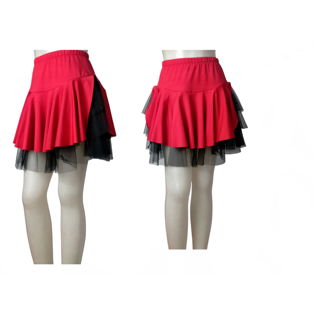 Rok Line Latin Balet Dance layer 4 tumpuk