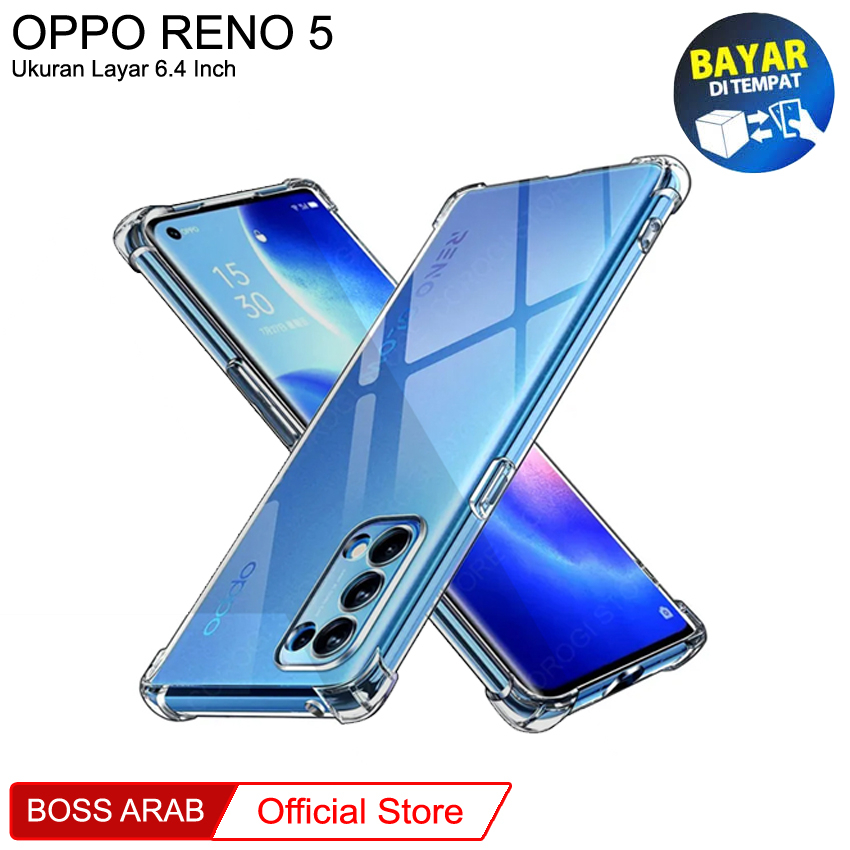 Anti Crack Oppo Reno 5 4G (6.4") | Softcase Anti Bentur Case Premium - Clear