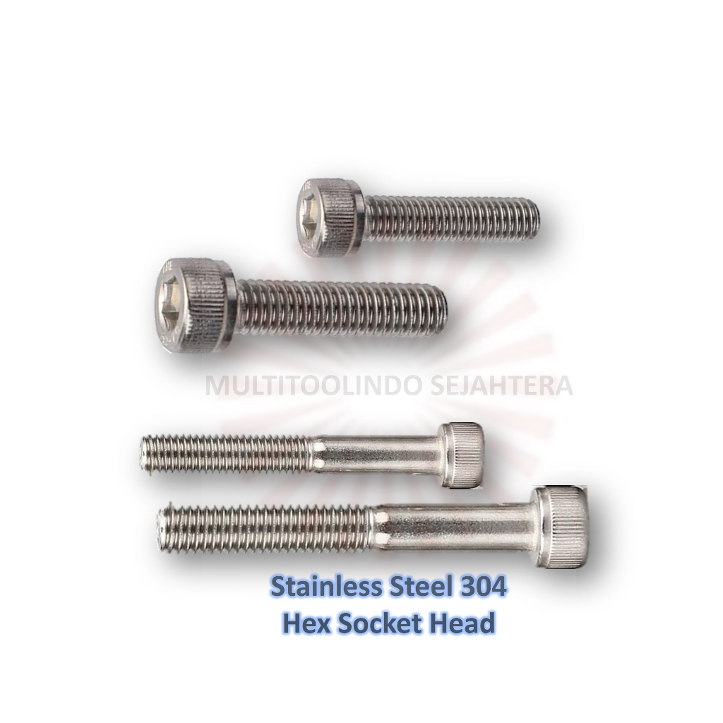 Baut L SS M8x15 Socket Head Cap Screw Stainless Steel 304