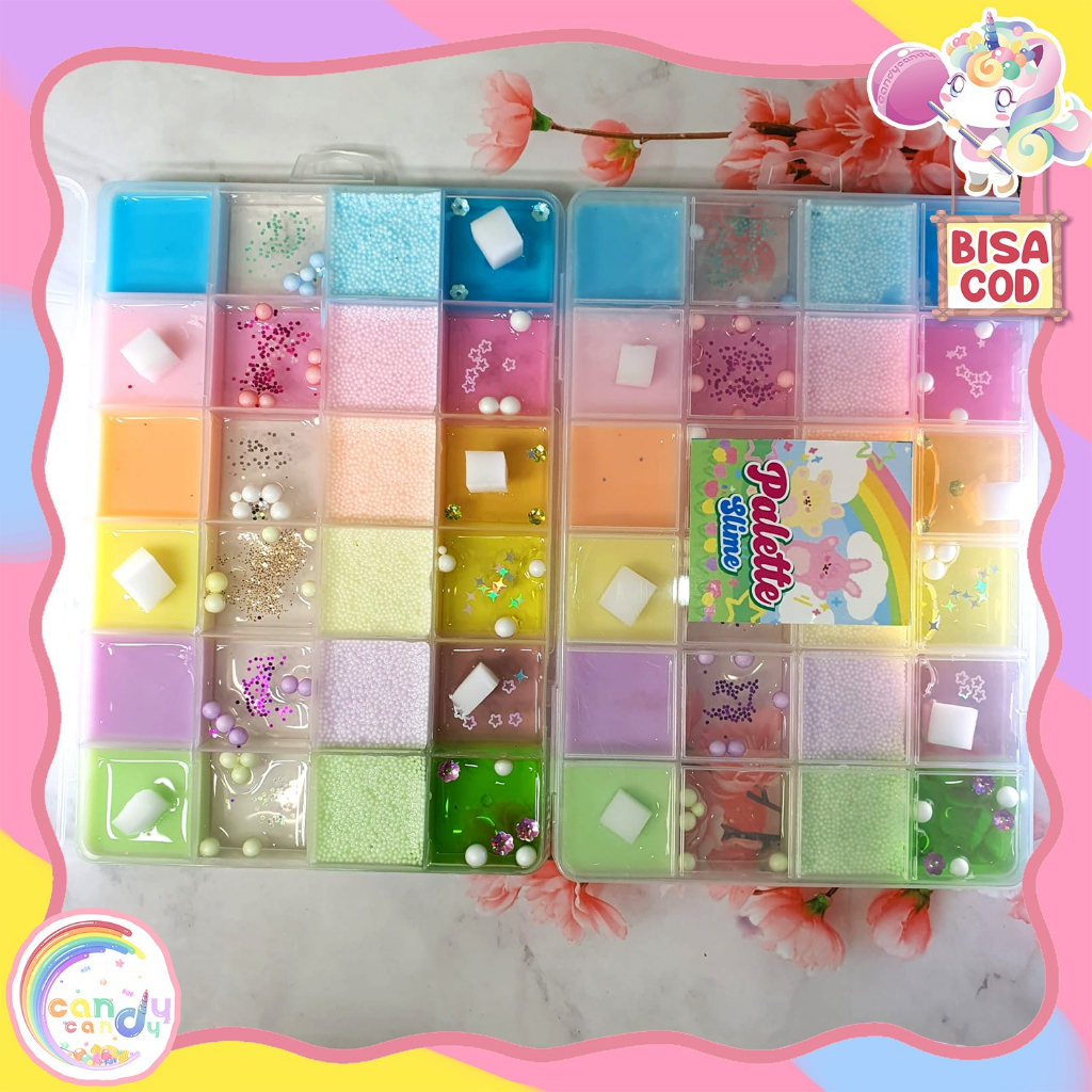 Mainan Slime Pallete 24 pcs by candycandy.idn