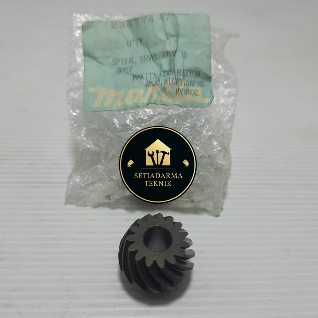 SPIRAL BEVEL GEAR 15 MAKITA 9067 ORIGINAL PN:226774-7