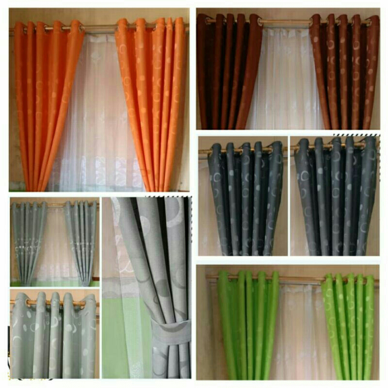 Gorden Motif Polkadot Minimalis Gorden Ruang Tamu Minimalis Gorden Pintu Kamar Gorden Jendela Aesthe