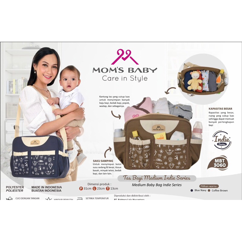 MOMS BABY TAS KECIL/ MEDIUM/ BESAR INDIE SERIES