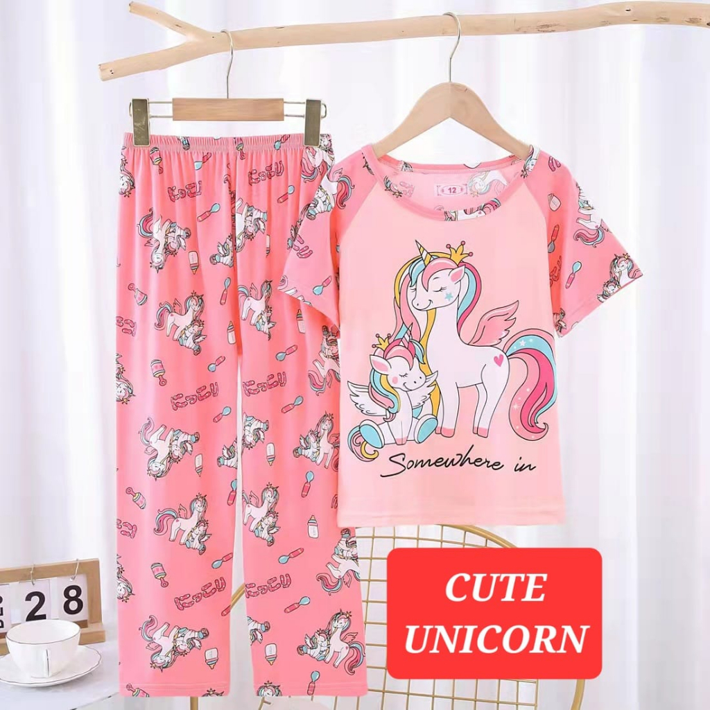 PIYAMA CUTE BAJU TIDUR ANAK CEWEK SET SANTAI DAILY FASHION IMPORT ADEM