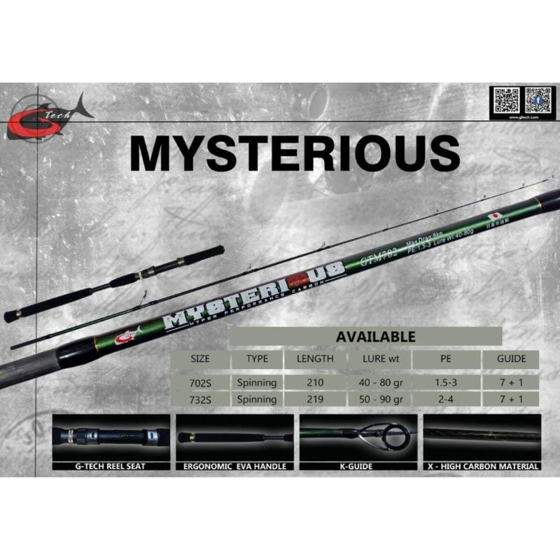 Joran Spinning Rod G-Tech Mysterious