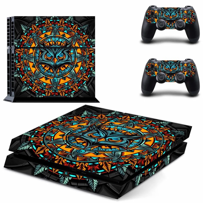 JbtArt Garskin Ps4 Fat Slim Pro Skin Pelindung Motif Simbol terbaru Original Gratis Custom