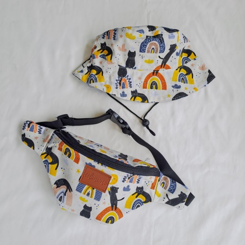 Waist Bag Bucket Hat Anak Lucu Alona | waistbag murah kado ultah