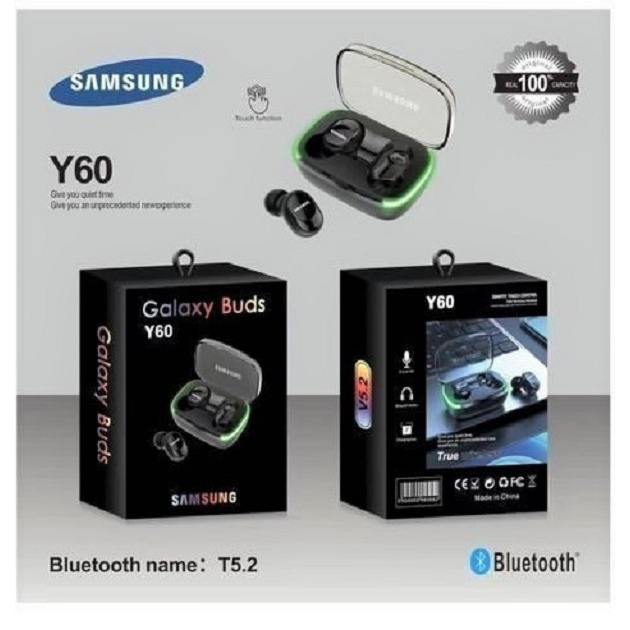 Earphone Bluetooth tws Y60 wireless Headset Bluetooth SAMSUNG ACC