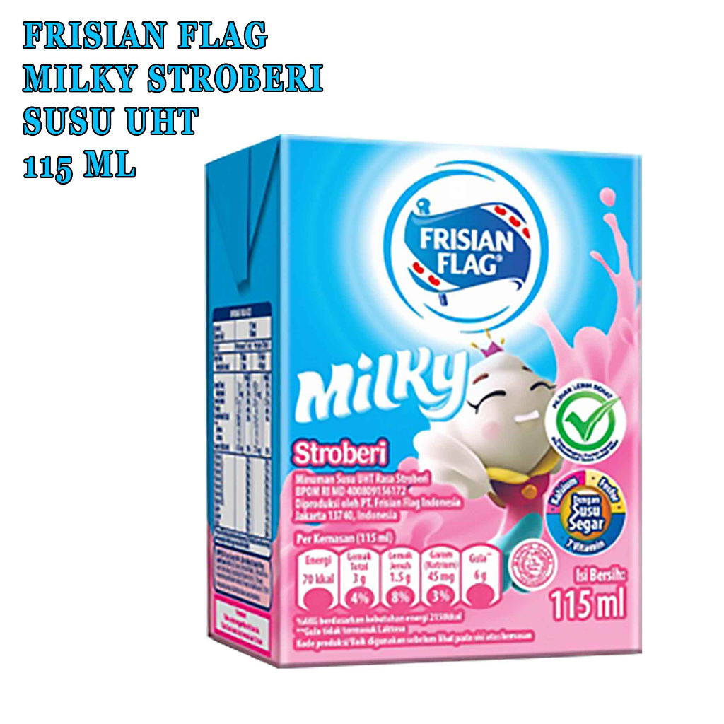 Susu UHT* Susu* Frisian flag* Strawberi