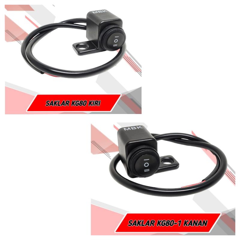 Saklar on/on/off  di spion KG 80 kanan kiri 3 titik on on off full aluminium all motor