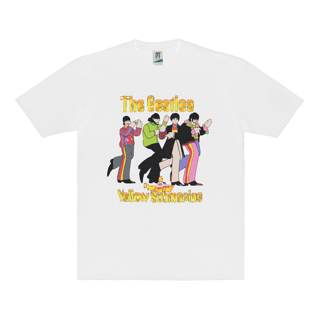 KAOS BAND THE BEATLES YELLOW SUBMARINE VINTAGE | T-SHIRT BAND THE BEATLES | THE BEATLES PUTIH