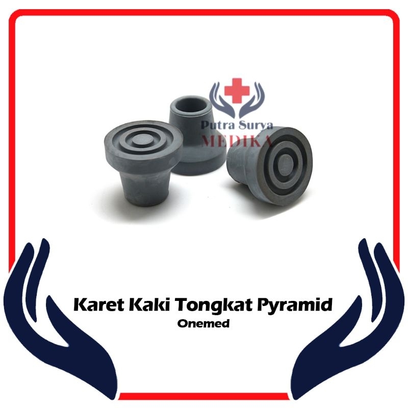 Karet Kaki Tongkat Pyramid Kaki 3 / Kaki 4 Onemed