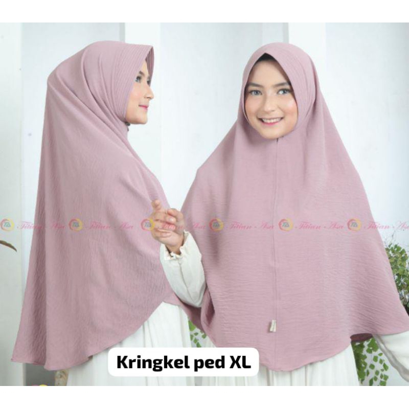 Ori SN hijab/Bergo kringkel XL/jilbab jumbo kringkel