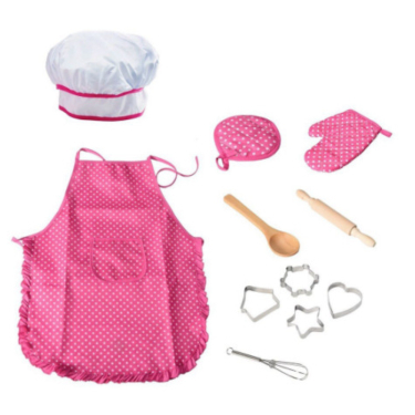 Koki Unik Deluxe Chef Set CHEF 11pcs - Mainan Murah Apron/celemek SET Anak Topi