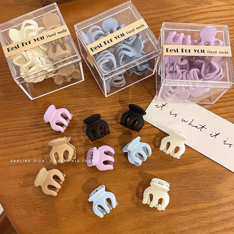 10 Pcs Jepit Rambut Mini Bahan Plastik Matte Untuk Bayi